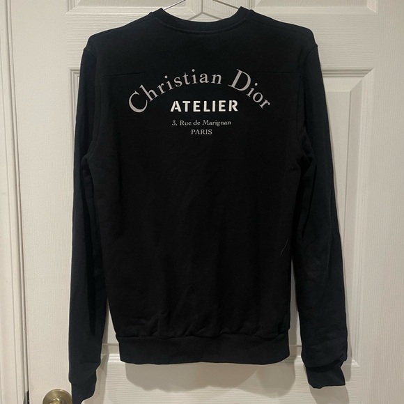 Dior Classic Logo Black Crewneck Sweater - Picture 4 of 4